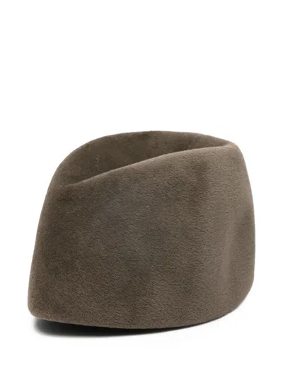 Pre-owned Saint Laurent 1980s Wool Hat In Brown