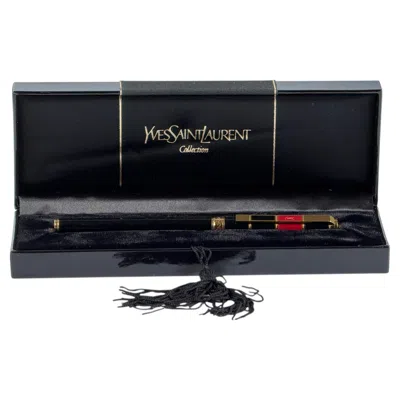 Pre-owned Saint Laurent 1984 Yves  Collection Nos Fountain Pen, Box And Warranty In Black