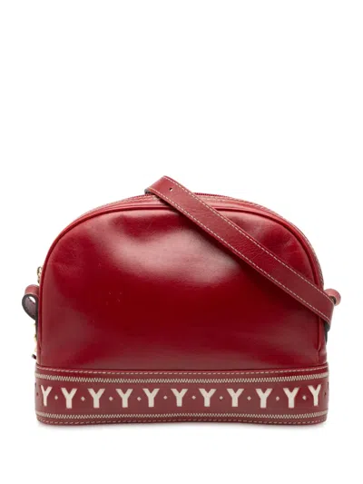 Pre-owned Saint Laurent 1990-2000 Leather Dome Shoulder Bag In Red