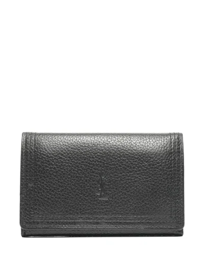Pre-owned Saint Laurent 1990-2000 Logo Cardholder In Black