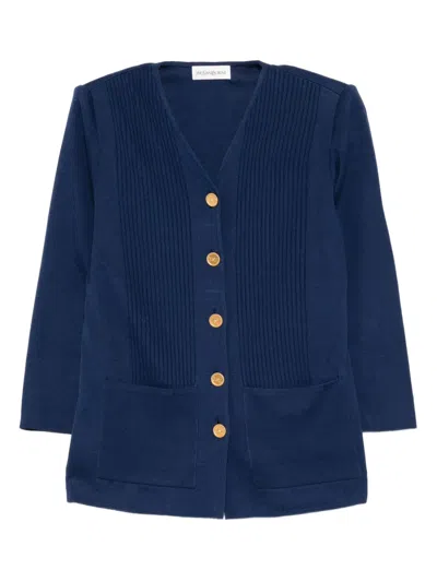 Pre-owned Saint Laurent 1990-2000s Cardigan In Blue