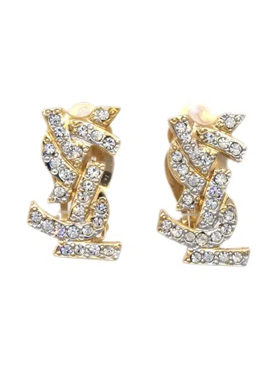 Pre-owned Saint Laurent 1990-2000s Crystal-embellished Earrings