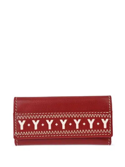 Pre-owned Saint Laurent 1990-2000s Four Hook Key Case In Red