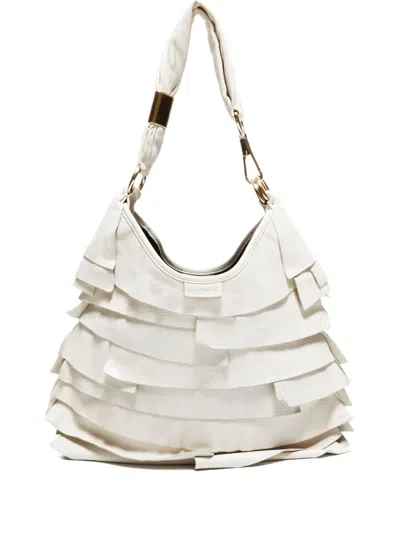 Pre-owned Saint Laurent 1990-2000s Layered Shoulder Bag In White
