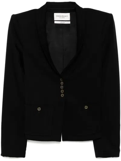 Pre-owned Saint Laurent 1990-2000s Single Breasted Jacket In Black