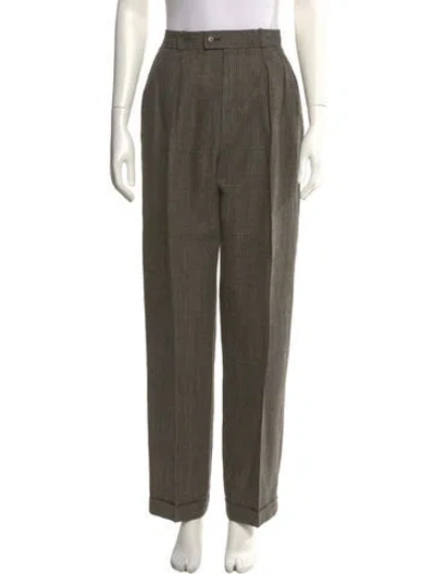 Pre-owned Saint Laurent 1990's Straight Leg Pants In Neutral