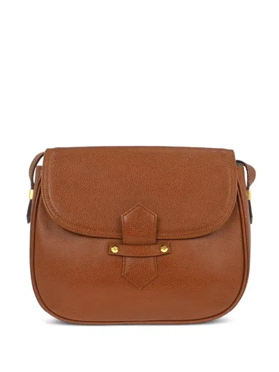 Pre-owned Saint Laurent 1990-2000s Grained Shoulder Bag In Brown