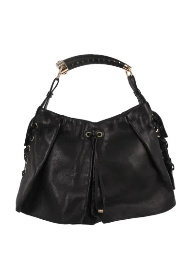 Pre-owned Saint Laurent 1990-2000s Mombasa Leather Handbag In Black