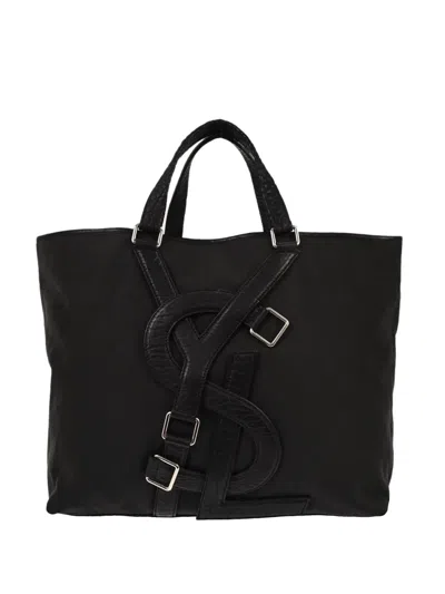 Pre-owned Saint Laurent 1990-2000s Vavin Buckle Tote Bag In Black