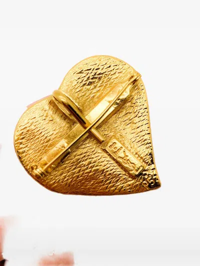 Pre-owned Saint Laurent 1990s Heart Pendant In Gold