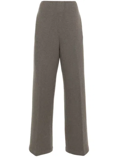Pre-owned Saint Laurent 1990s Wide-leg Knitted Trousers In 灰色