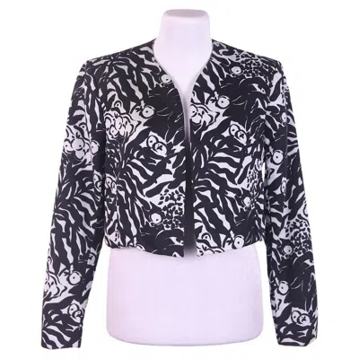 Pre-owned Saint Laurent 1994 Yves  Black And White Crop Jacket