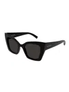Saint Laurent Woman Sunglass Sl 552 In 001 Black Black Black