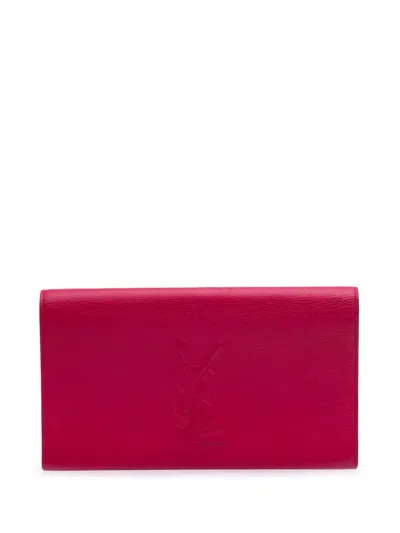 Pre-owned Saint Laurent 2000-2012 Large Leather Belle De Jour Clutch Bag