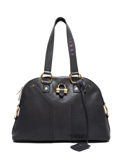 Pre-owned Saint Laurent 2000-2012 Muse Shoulder Bag In Gray
