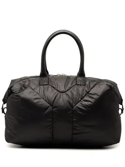 Pre-owned Saint Laurent 2000-2012 Nylon Easy Y Boston Bag In Black