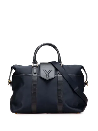 Pre-owned Saint Laurent 2000-2012 Nylon Travel Bag In Blue