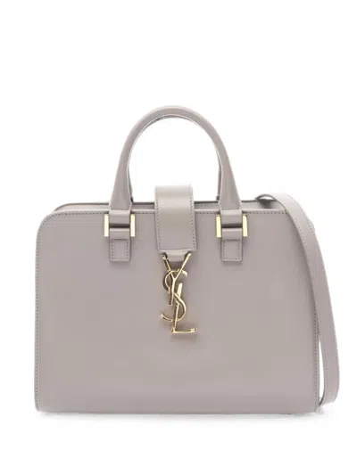 Pre-owned Saint Laurent 2000s Cabas Tote Bag In Gray