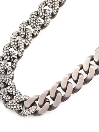 Pre-owned Saint Laurent 2000s Chain Necklace In Silver