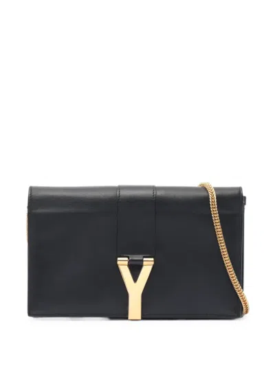 Pre-owned Saint Laurent 2000s Classic Y-chain Clutch Bag In ブラック