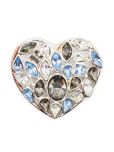 Pre-owned Saint Laurent 2000s Ysl Pin In Silver