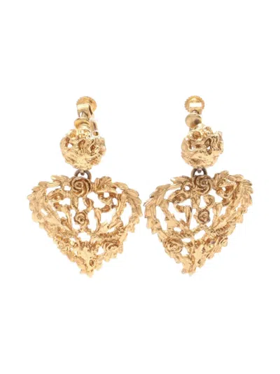 Pre-owned Saint Laurent 2000s Logo-engraved Earrings