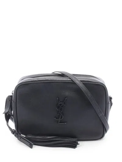 Pre-owned Saint Laurent 2000s Lou Roux Monogram Shoulder Bag In Black