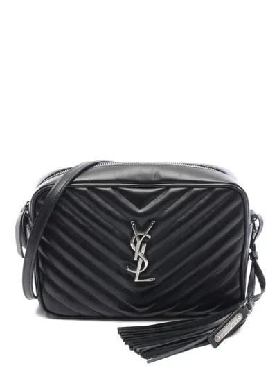 Pre-owned Saint Laurent 2000s Lou Rox Tassel Leather Shoulder Bag In Black