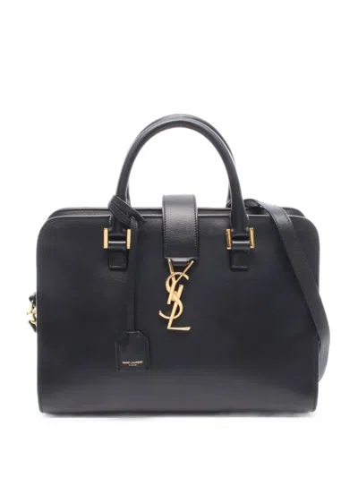 Pre-owned Saint Laurent 2000s Monogram Cabas Two-way Handbag In ブラック