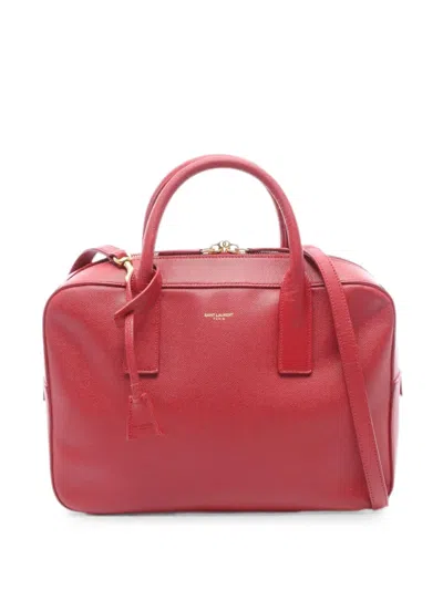Pre-owned Saint Laurent 2000s Museum Leather Handbag In Red