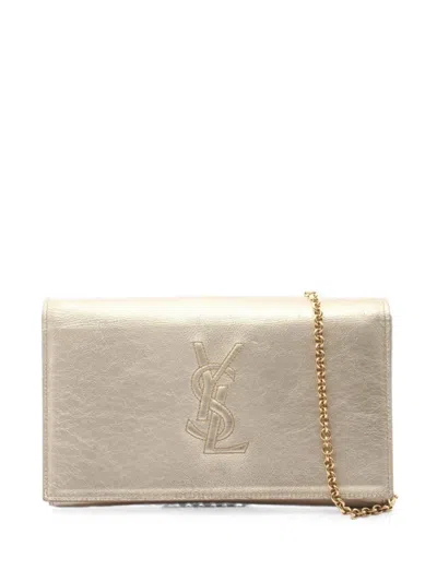 Pre-owned Saint Laurent 2000s Press-stud-fastening Shoulder Bag In Gold