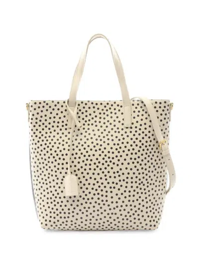 Pre-owned Saint Laurent 2000s Shopping Toy Two-way Handbag In White