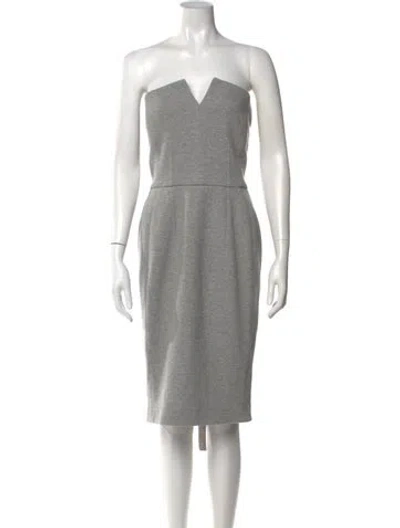 Pre-owned Saint Laurent 2008 Knee-length Dress In Gray