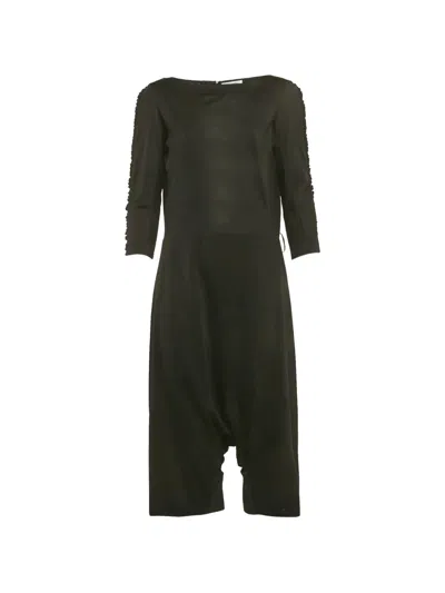Pre-owned Saint Laurent 2009 Frilled Jersey Playsuit In Black