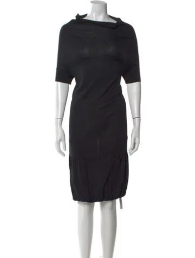 Pre-owned Saint Laurent 2009 Midi Length Dress In Black