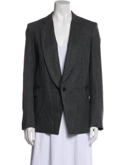 Pre-owned Saint Laurent 2009 Wool Blazer In Gray