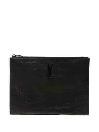 Pre-owned Saint Laurent 2010-2020s Embossed Clutch Bag
