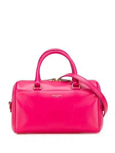 Pre-owned Saint Laurent 2010-2024 Baby Leather Classic Duffle Satchel