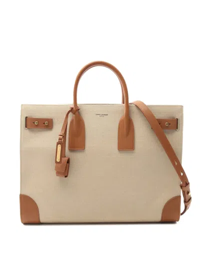 Pre-owned Saint Laurent 2010-2025 Large Canvas Sac De Jour Satchel