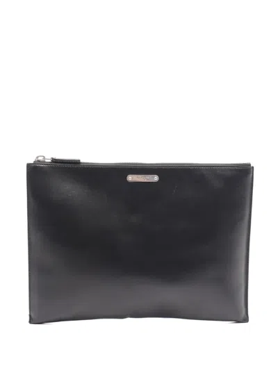 Pre-owned Saint Laurent 2010's Leather Clutch In Black