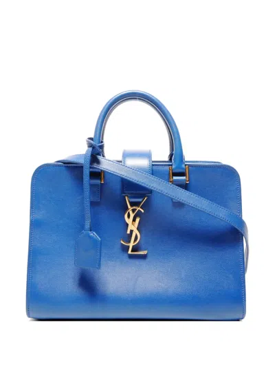 Pre-owned Saint Laurent 2010-2014 Cabus Leather Bag In Blue