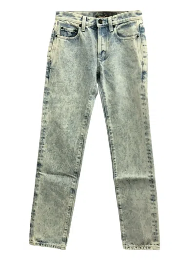 Pre-owned Saint Laurent 2010s Acid Wash Jeans In Blue