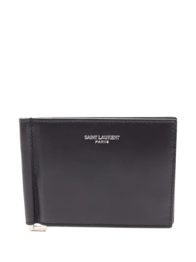 Pre-owned Saint Laurent 2010s Bill Clip Wallet In Black