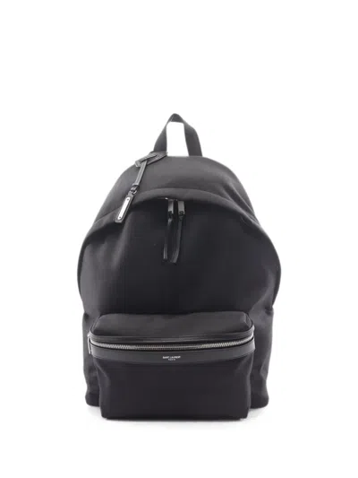 Pre-owned Saint Laurent 2010s City Backpack In Black