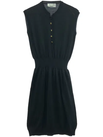 Pre-owned Saint Laurent 2010s Fine-knit Dress In Black