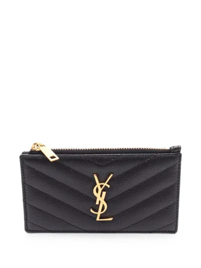 Pre-owned Saint Laurent 2010s Fragment Card Case In Black
