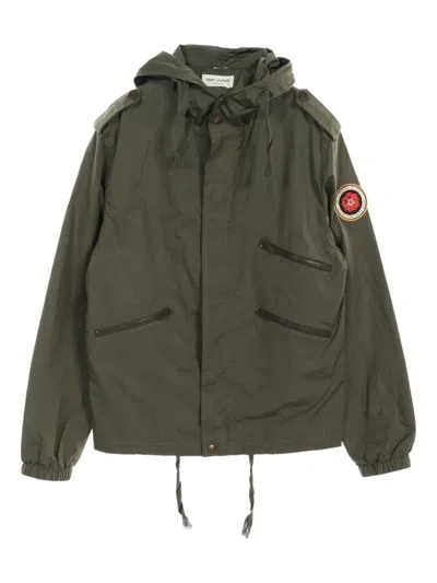 Pre-owned Saint Laurent 2010s Hooded Jacket In Green