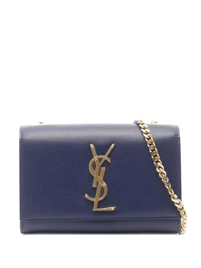 Pre-owned Saint Laurent 2010s Kate Chain-strap Mini Shoulder Bag In Blue