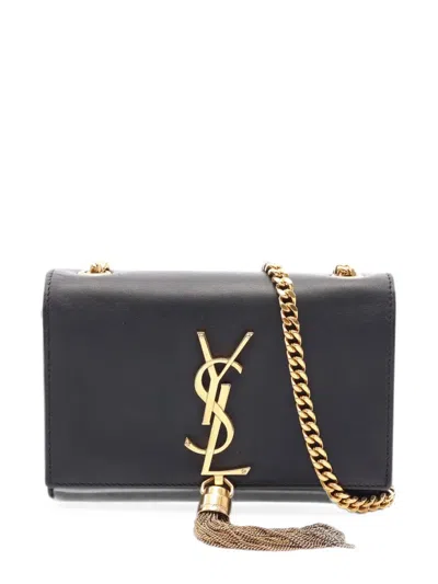 Pre-owned Saint Laurent 2010s Kate Monogram Mini Bag In ブラック