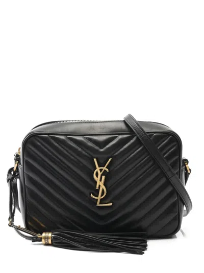 Pre-owned Saint Laurent 2010s Lou Roux Monogram Quilted Leather Shoulder Bag In Black